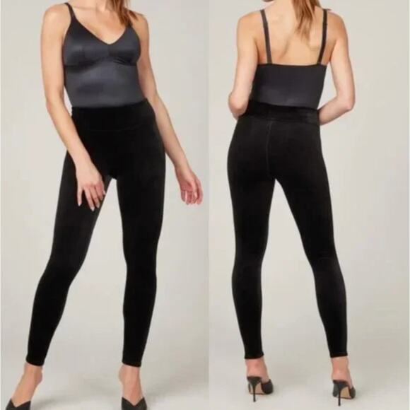 SPANX Velvet High Rise Leggings Black {3S20} - Picture 1 of 5